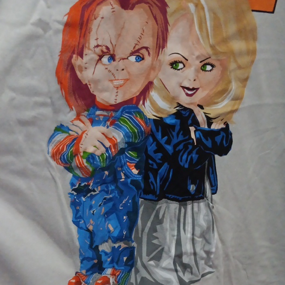 Chucky & Tiffany Crazy in Love Graphic Tee - White - Picture 2 of 5